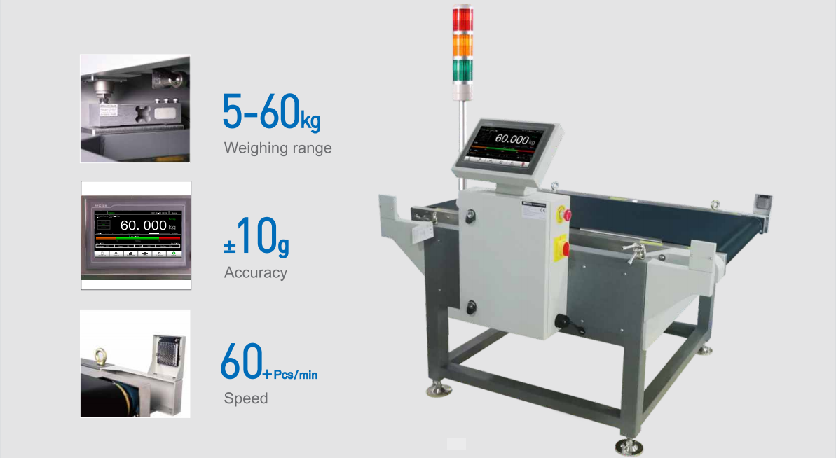 General Measure ChexGo CW-60K Checkweigher for Wilmar Rice Pack Weight Check