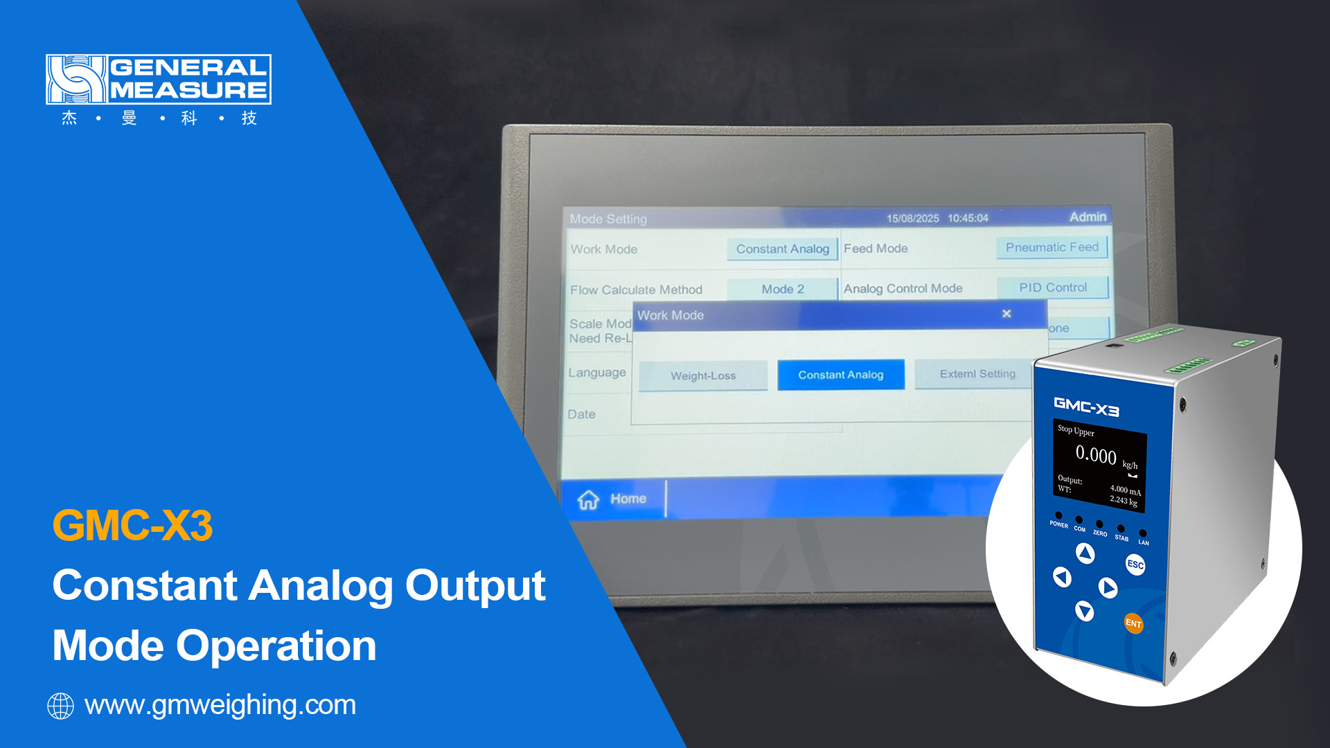 GMC-X3 Constant Analog Output Mode Operation