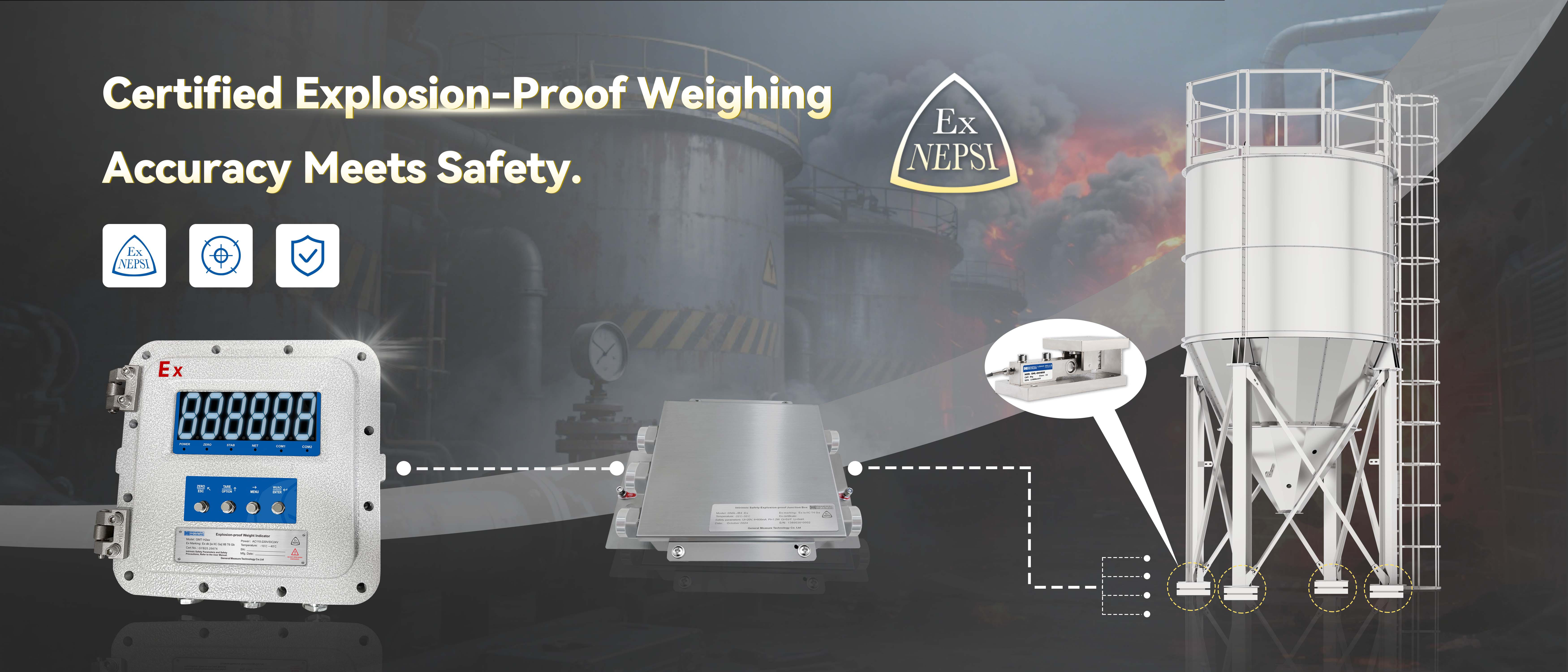 Precision Weighing × Intrinsic Safety｜General Measure’s Explosion-Proof Weighing Products Beat High-Risk Application Challenges