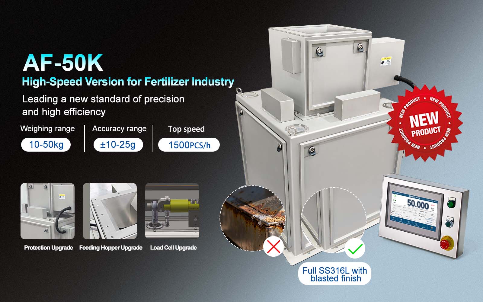 General Measure AF-50K Bagging Scale -- Fully Upgraded Granular Packing Solution for the Fertilizer Industry